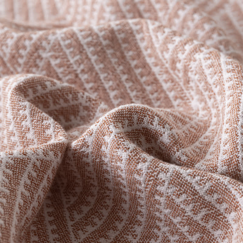 Couette douce en pur coton avec un motif de losange neutre