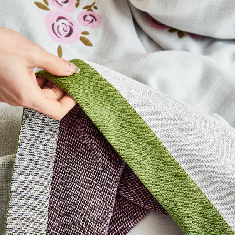 Couette d'été en gaze de coton Pastoral Rose