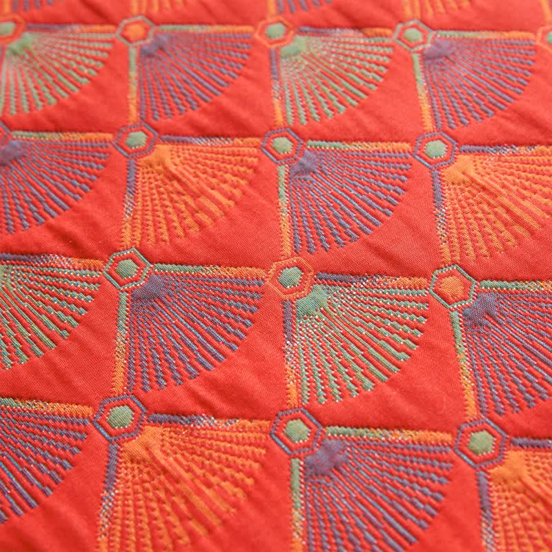 Élégante couette en gaze de coton avec queue de paon