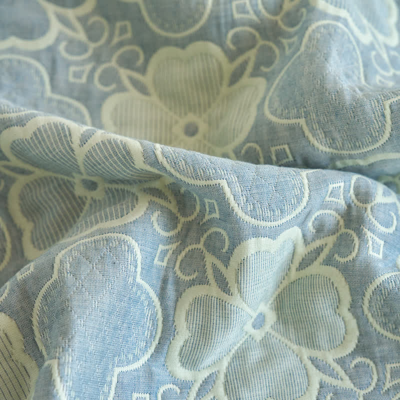 Couette d'été en gaze de coton avec trèfle à quatre feuilles