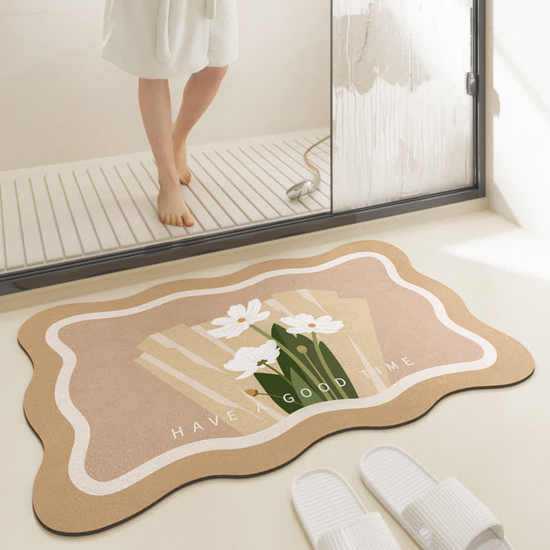 Tapis de bain absorbant pastoral