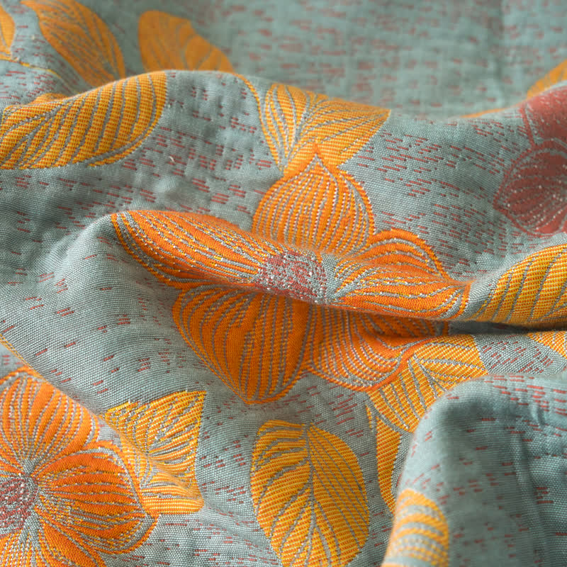 Couette en gaze de coton teint en fil avec motif floral « Refresh »