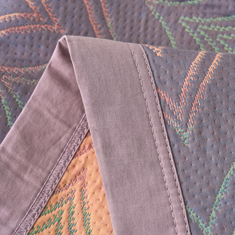 Couette respirante en gaze de coton jacquard teint en fil