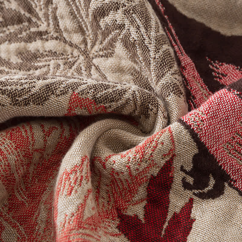 Couette quatre couches en coton jacquard « Rural Bird »