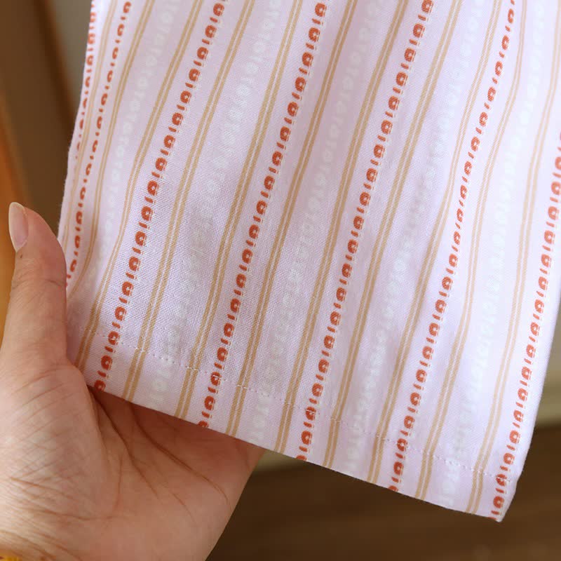 Ensemble de vêtements d'intérieur assortis en gaze de coton rayée - image 24