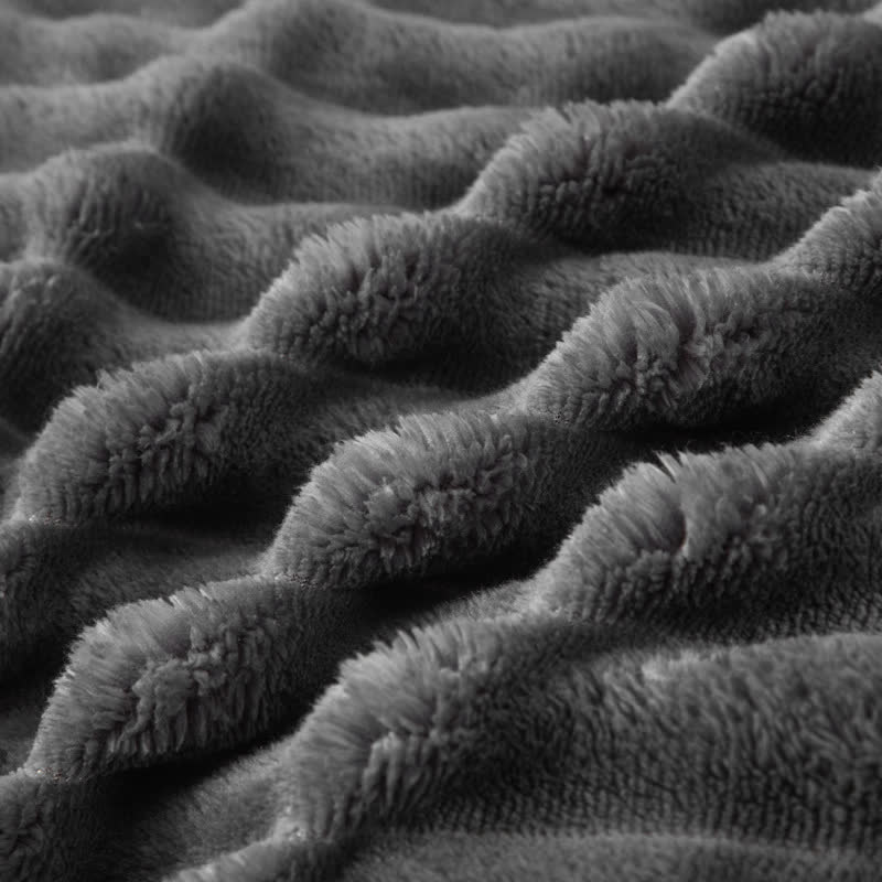 Couverture en peluche côtelée unie - image 37