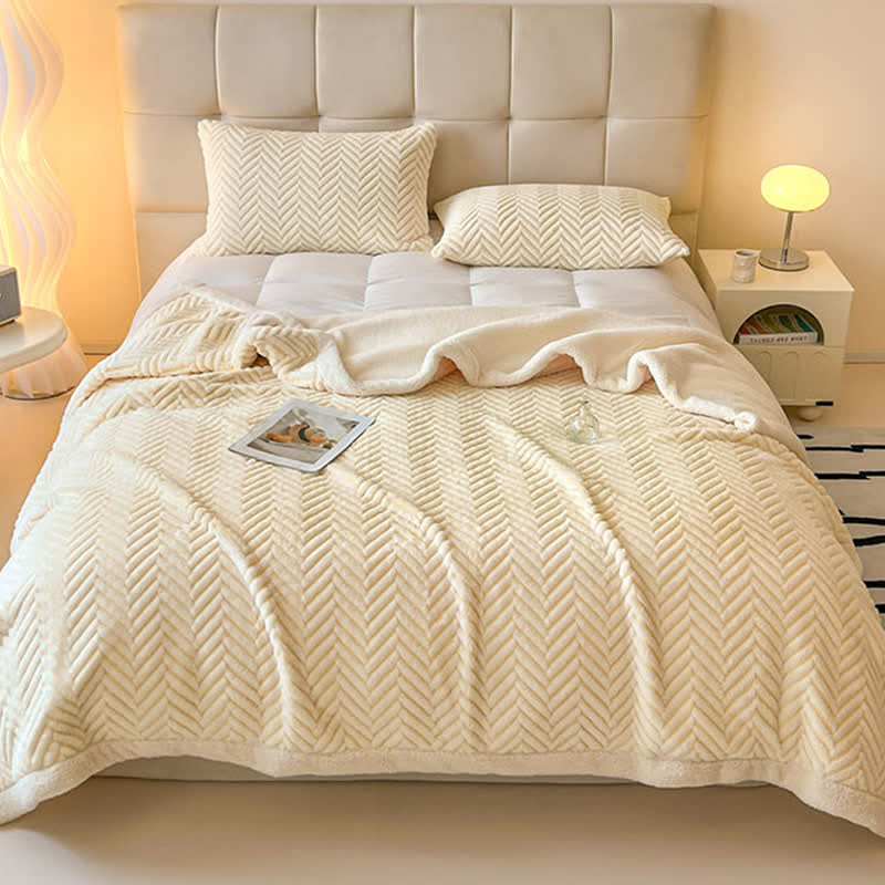 Couverture jacquard à rayures modernes - image 21