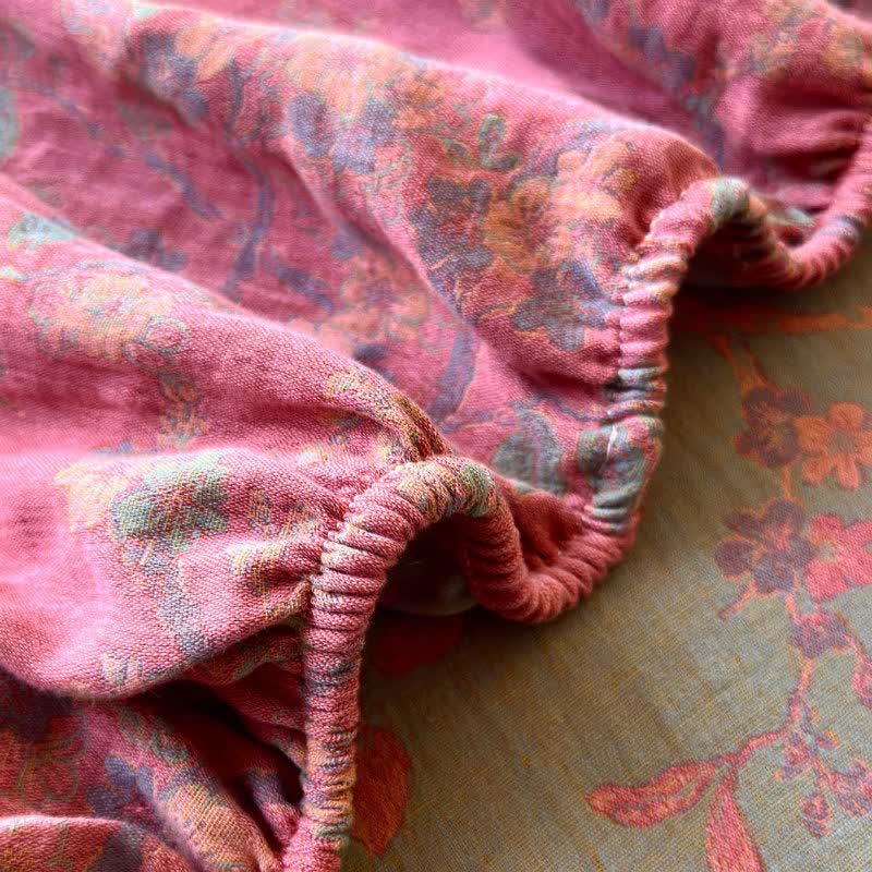 Drap-housse en gaze de coton à motif fleur de prunier - image 7
