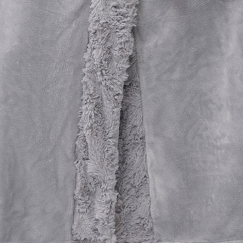 Peignoir minimaliste en peluche de flanelle robuste - image 4