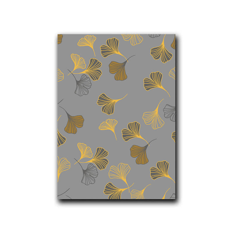 Peinture décorative à la feuille de ginkgo « Murmure d'or » d'Ownkoti - Gris clair - 40 cm x 60 cm - image 12