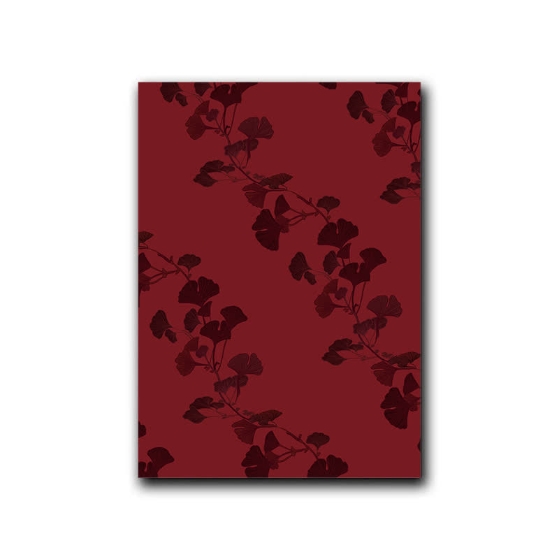 Peinture décorative de grande feuille de ginkgo Ownkoti - Rouge et noir - 40 cm x 60 cm - image 7