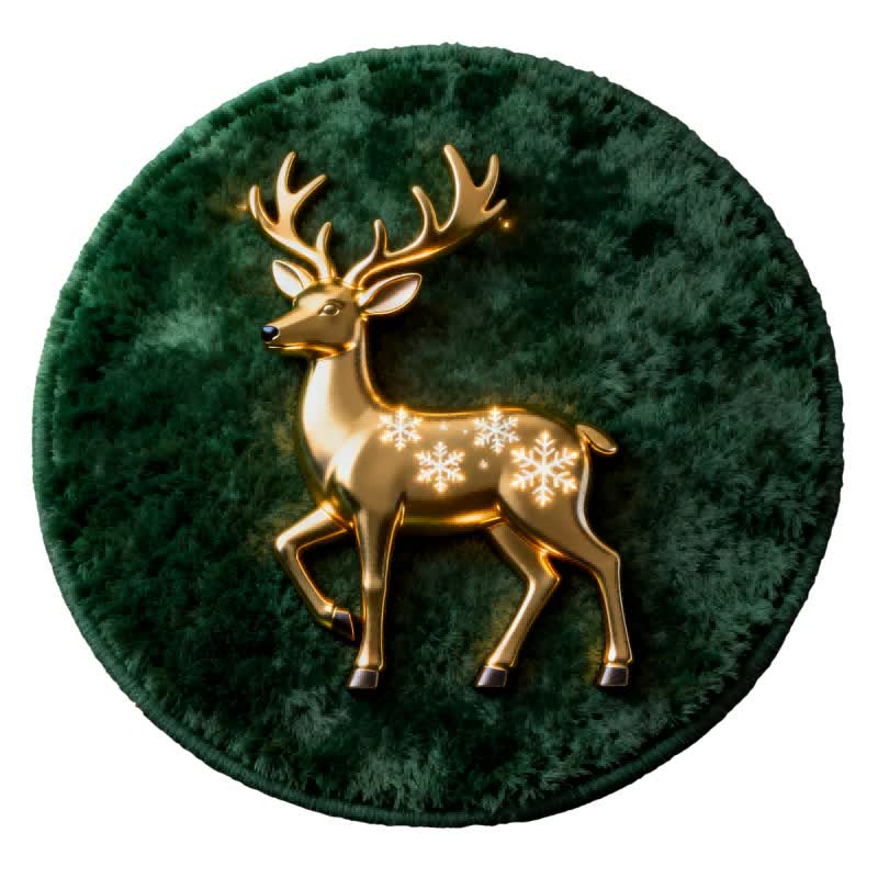 Tapis de Noël Ownkoti avec effet 3D de rennes - image 8
