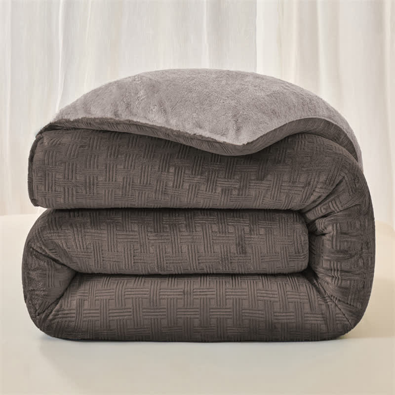 Couverture en sherpa à texture gaufrée et peluche Ownkoti - image 15