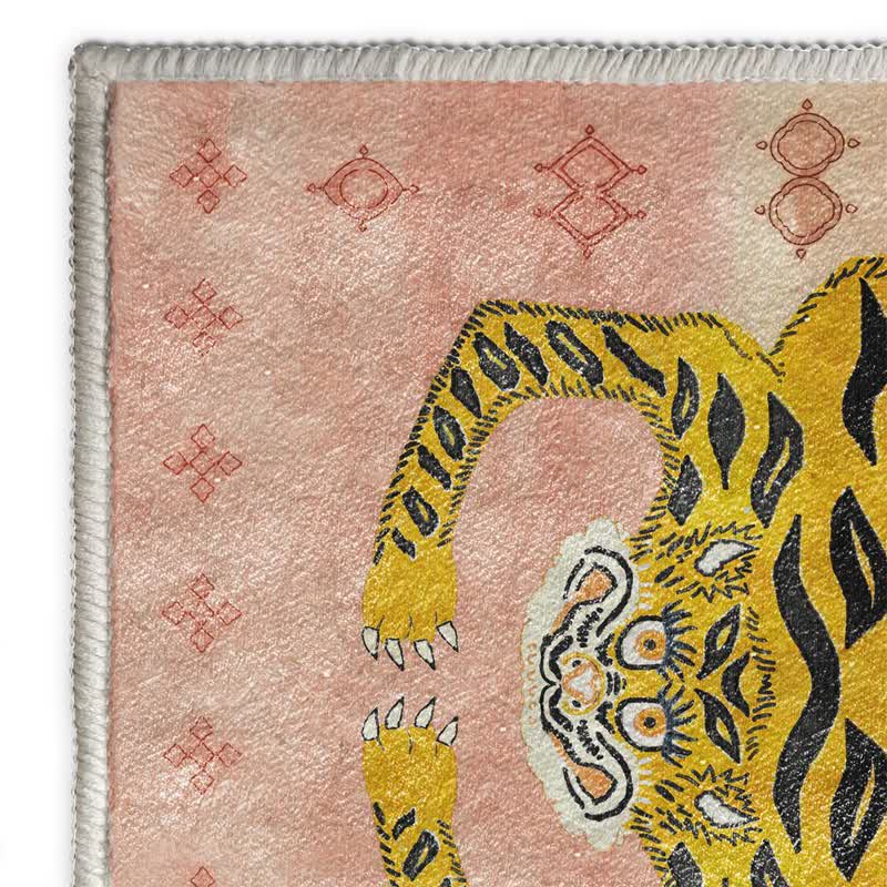 Tapis rectangulaire ethnique tibétain Ownkoti à motif tigre - image 23