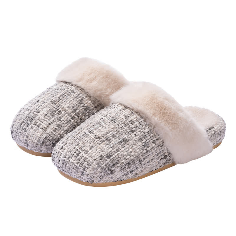 Pantoufles fermées et chaudes en peluche - image 11