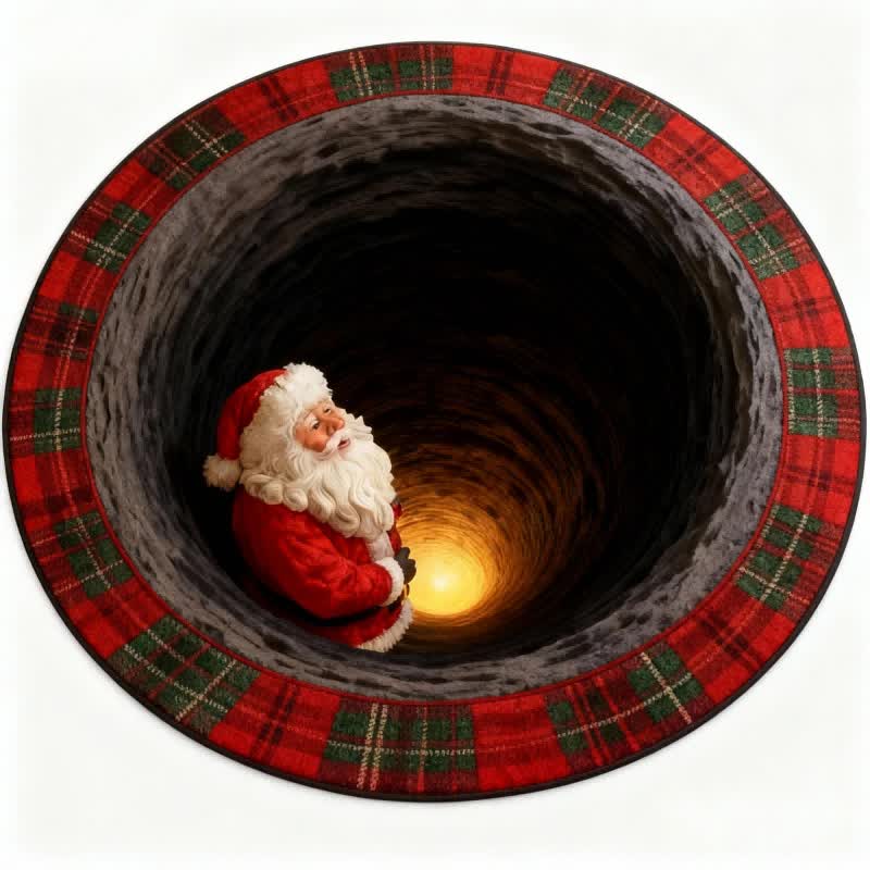 Tapis à carreaux Père Noël avec effet 3D - image 4