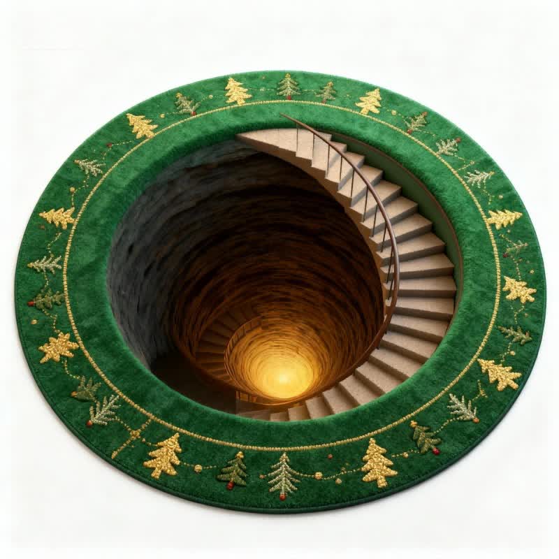 Tapis d'escalier illusion 3D de Noël - image 3