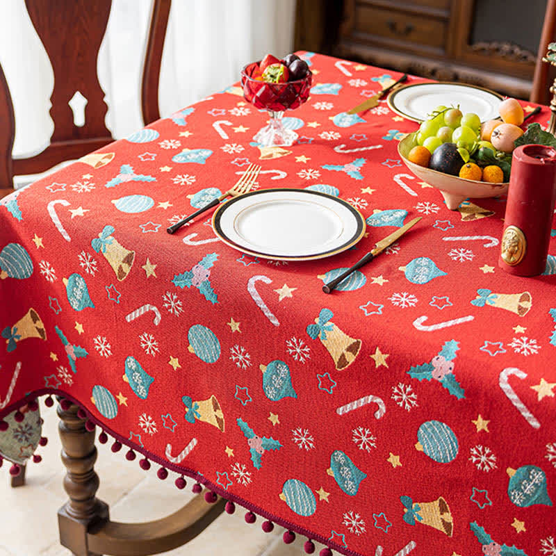 Nappe de Noël à motif de clochettes - image 4