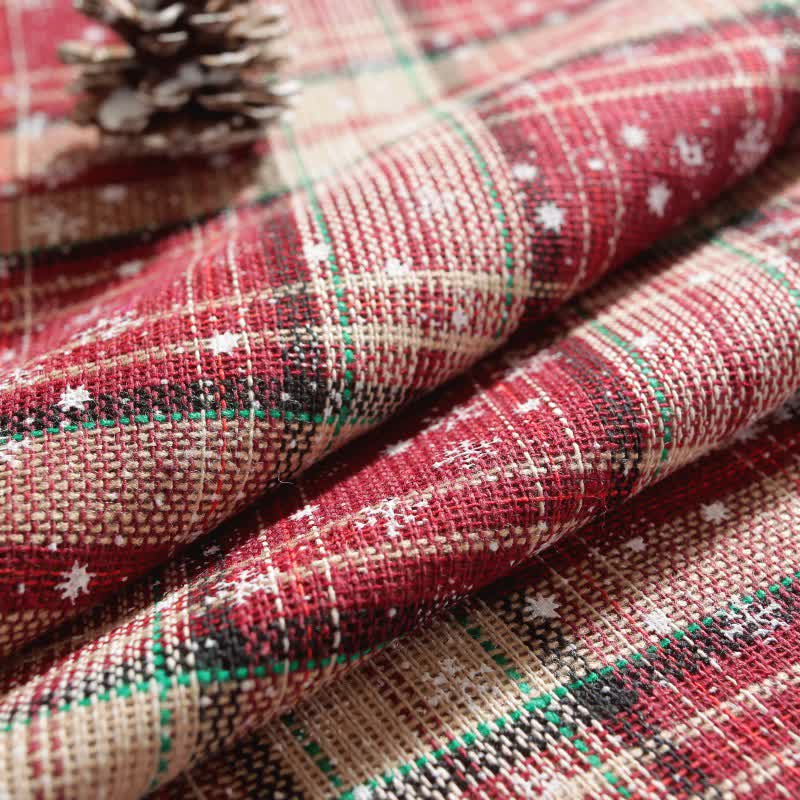 Nappe à carreaux de flocons de neige et à pompons de Noël - image 4