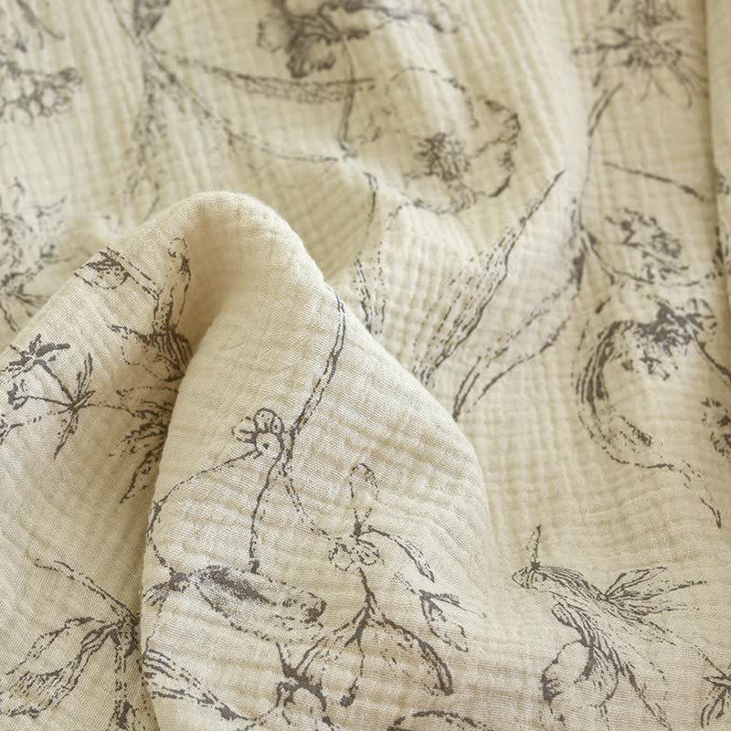 Ensemble de vêtements d'intérieur élégant en coton à motif floral vintage - image 16