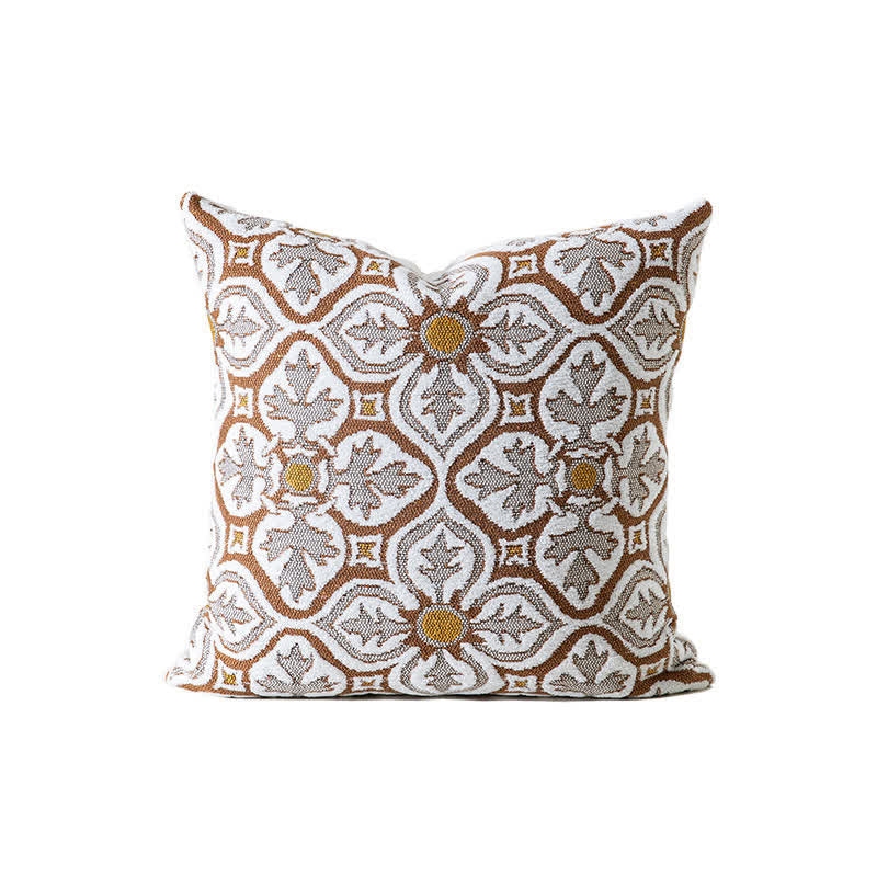 Housse de coussin en chenille style vintage - Brun - 45 cm x 45 cm - image 5