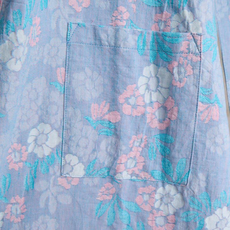 Charmant kimono en gaze de coton à motif floral - image 11