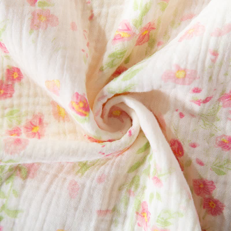 Ensemble de pyjama élégant en gaze de coton couleur bégonia - image 13
