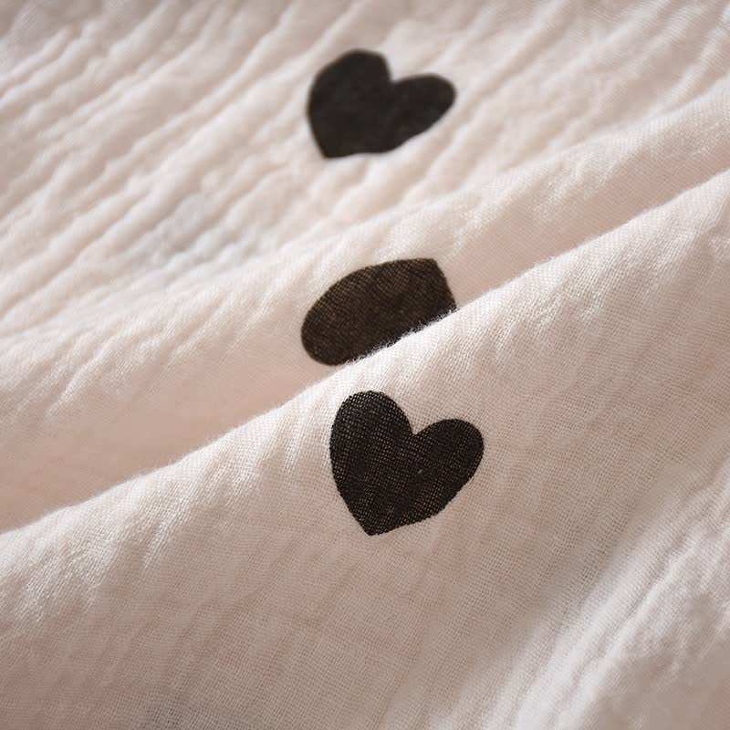 Ensemble pyjama à cœur noir en pur coton - image 14