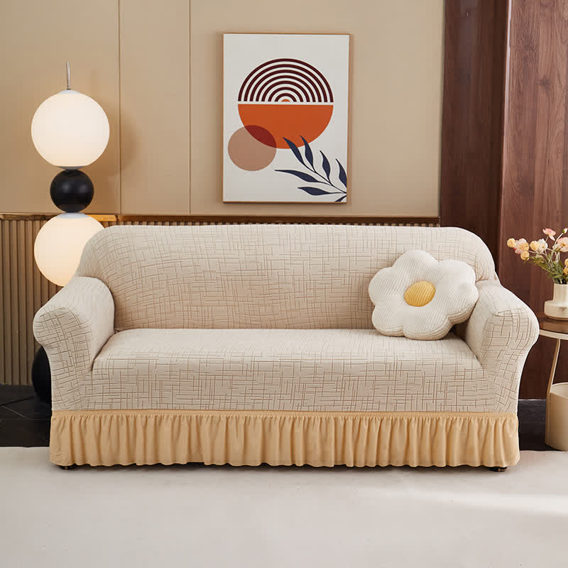 Housse universelle élastique et enveloppante - Beige - 4 places 235 cm - 300 cm - image 10