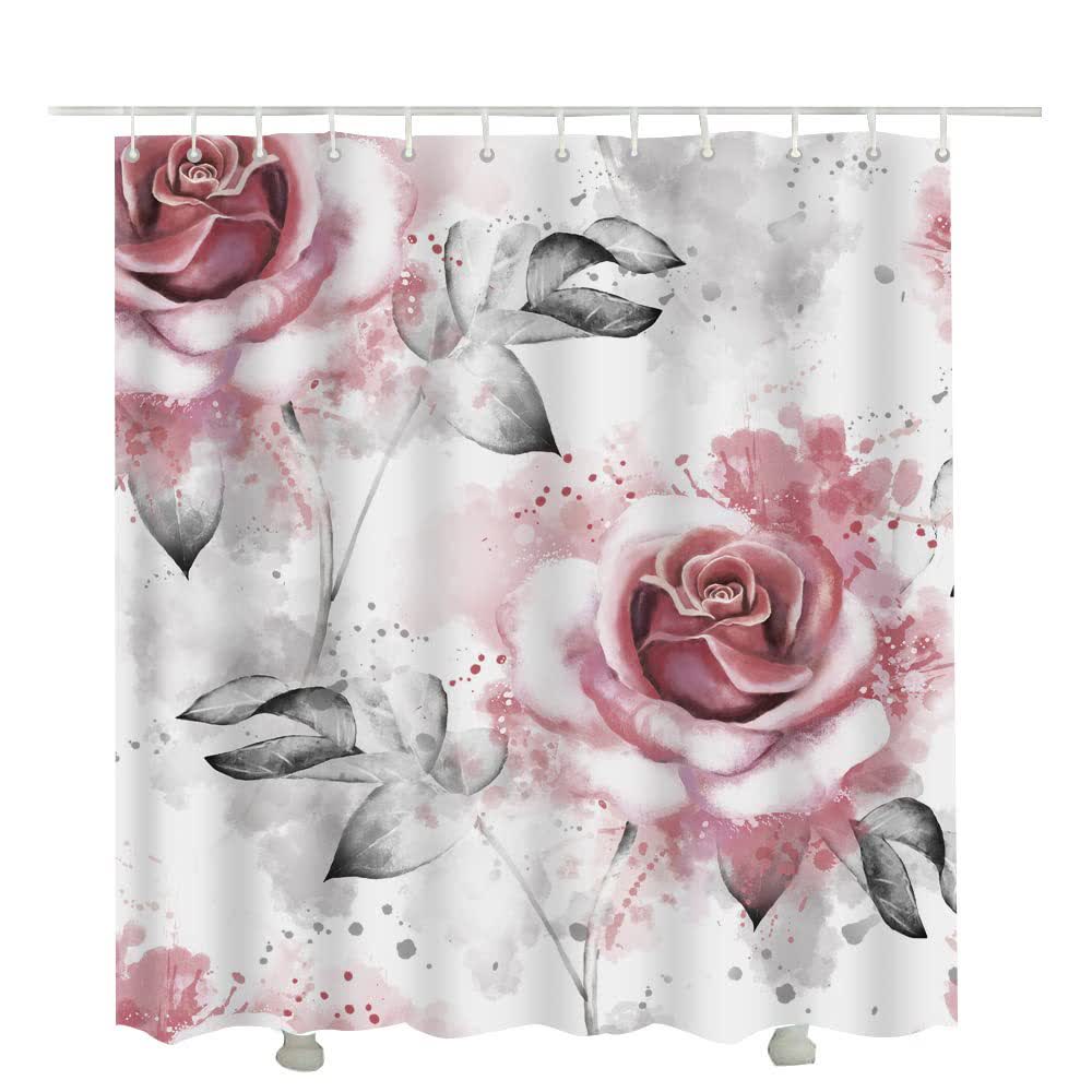Rideau de douche à motif de roses romantiques - G - 300 cm x 180 cm - image 9