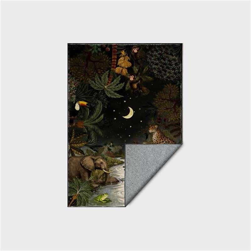 Tapis rectangulaire à motif animalier tropical - image 11