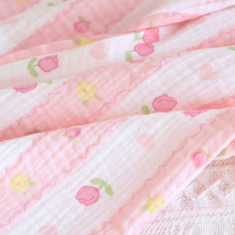 Ensemble de détente en coton rayé à motif rose - image 12