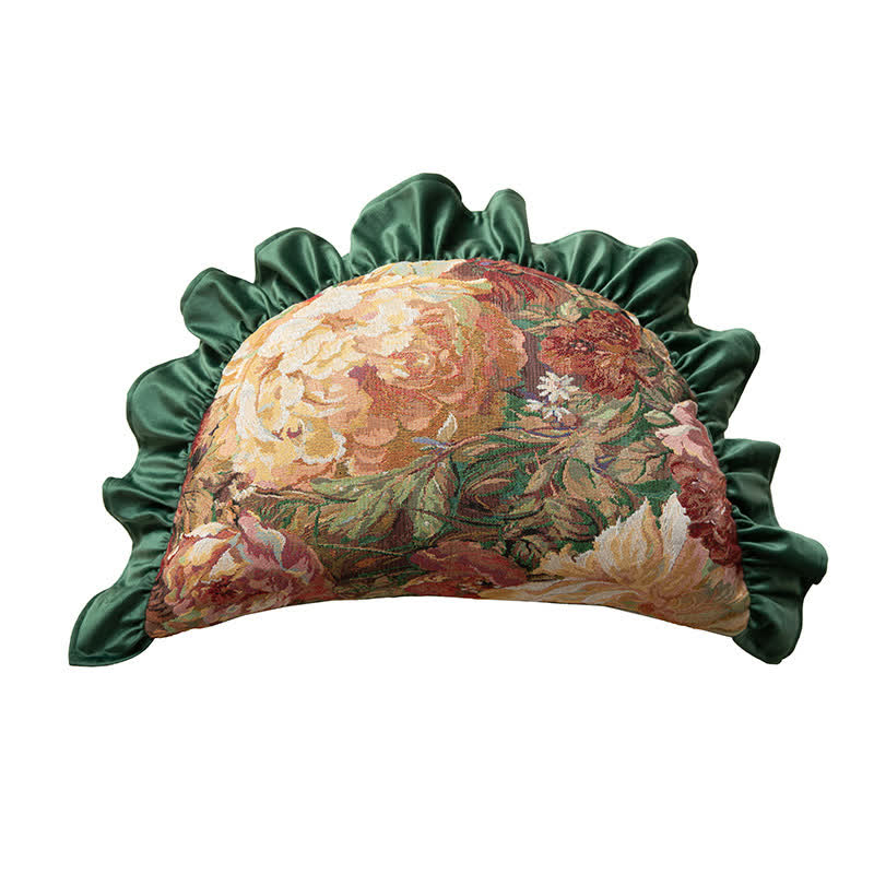 Coussin décoratif à volants en forme de pivoine peinte à l'huile - image 11