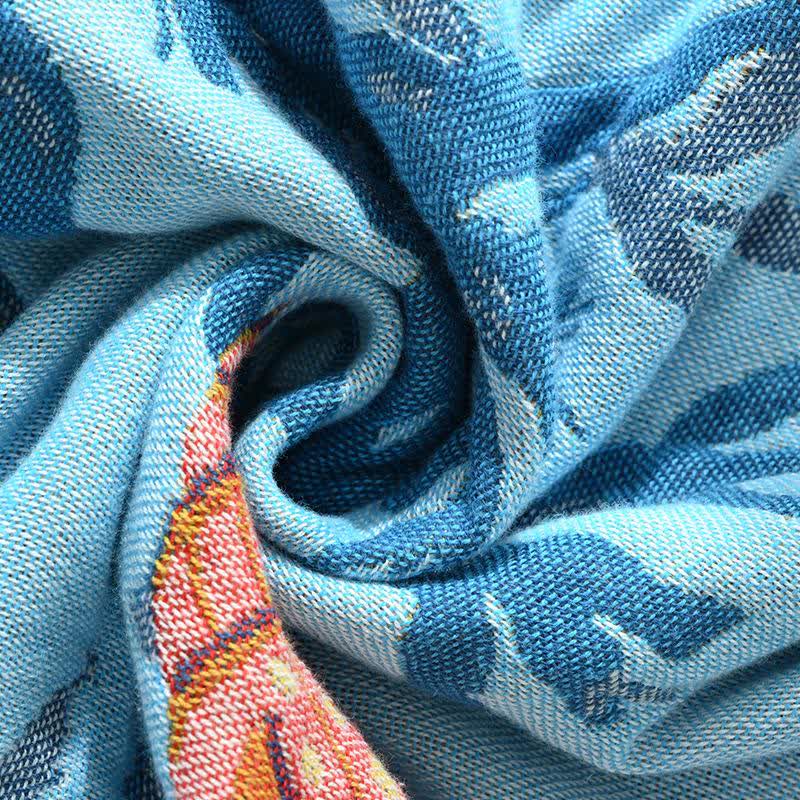 Couverture réversible en gaze de coton à motif océan - image 4