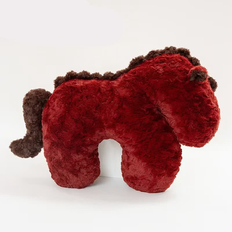 Coussin en peluche à l'effigie de la mascotte du cheval 2026 - B - 60 cm x 45 cm - image 10
