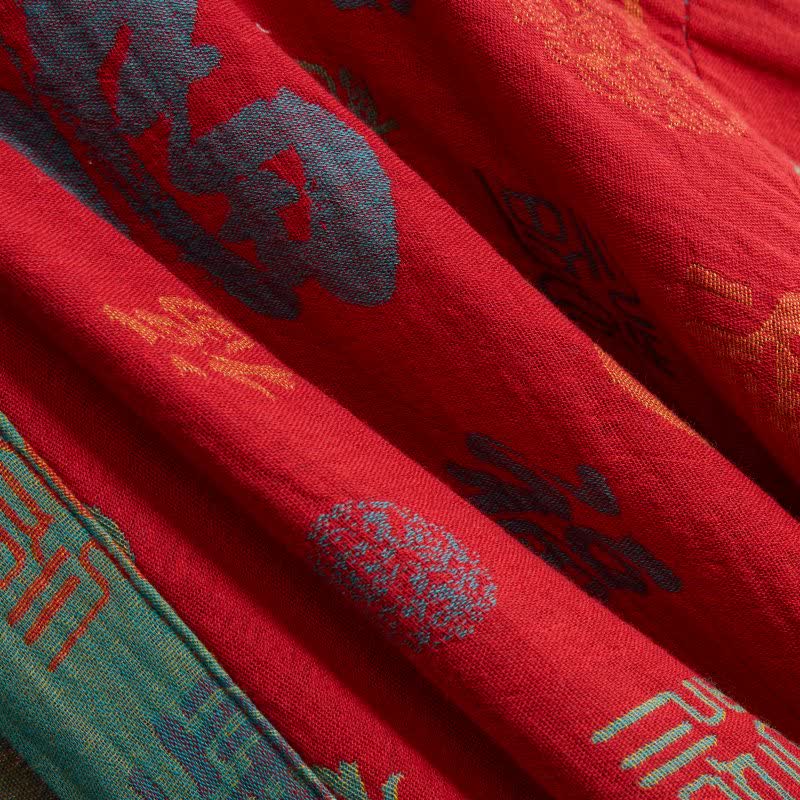 Robe kimono en gaze de coton à motif porte-bonheur - image 6
