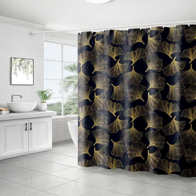 Rideau de douche à motif de fleurs de ginkgo - image 7