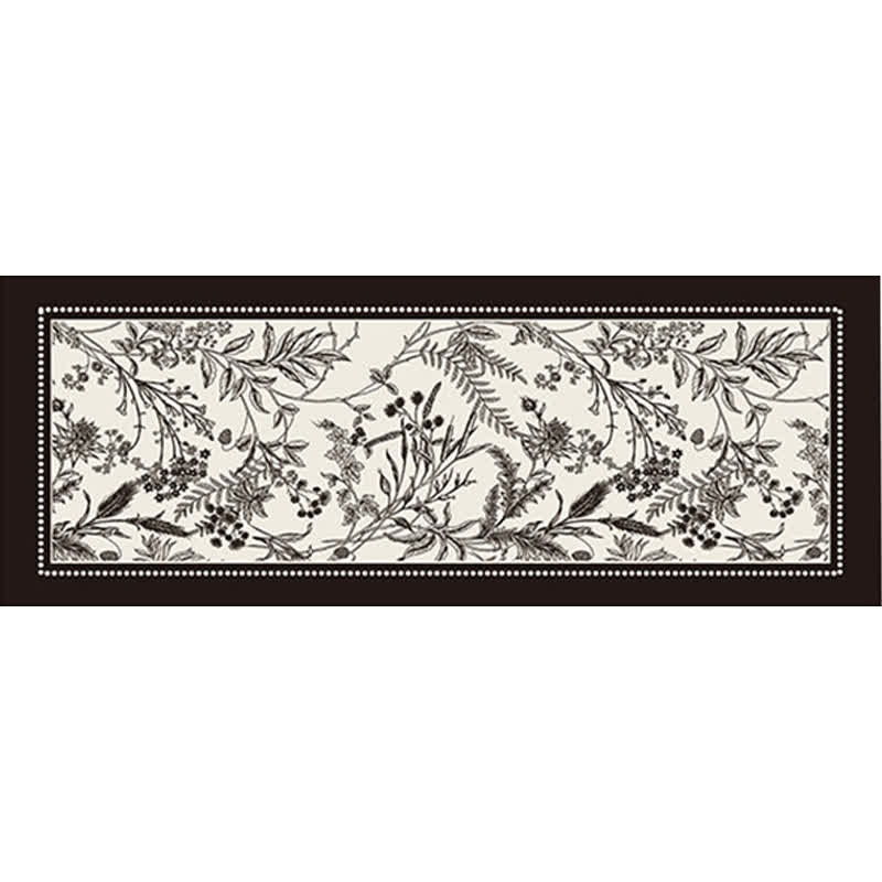 Tapis vintage élégant à motif floral - Noir - 100 cm x 200 cm - image 9