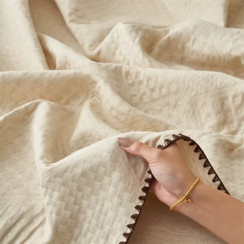 Couette en coton et lin gaufré texturé - image 6