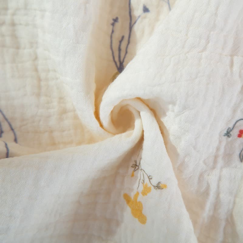 Ensemble pyjama en gaze de coton à motifs champêtres - image 10