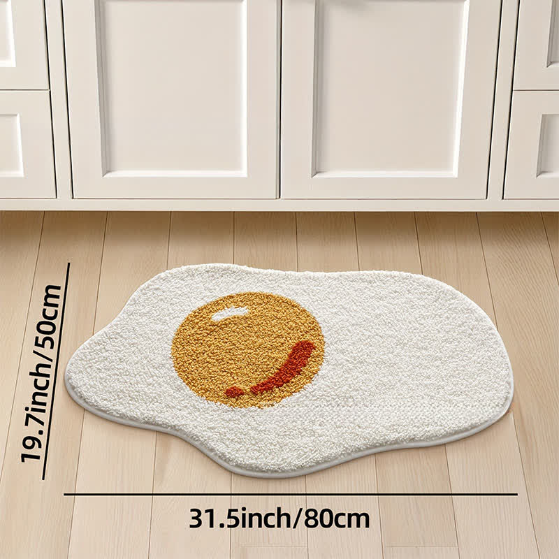 tapis floqué en forme d'œuf au plat - image 8