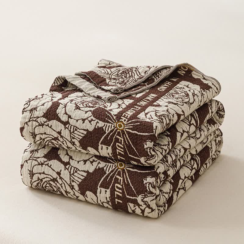 Couverture « Rose fleurie de campagne » en pur coton - image 9