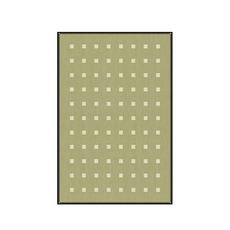 Tapis vert à motifs à carreaux - image 2