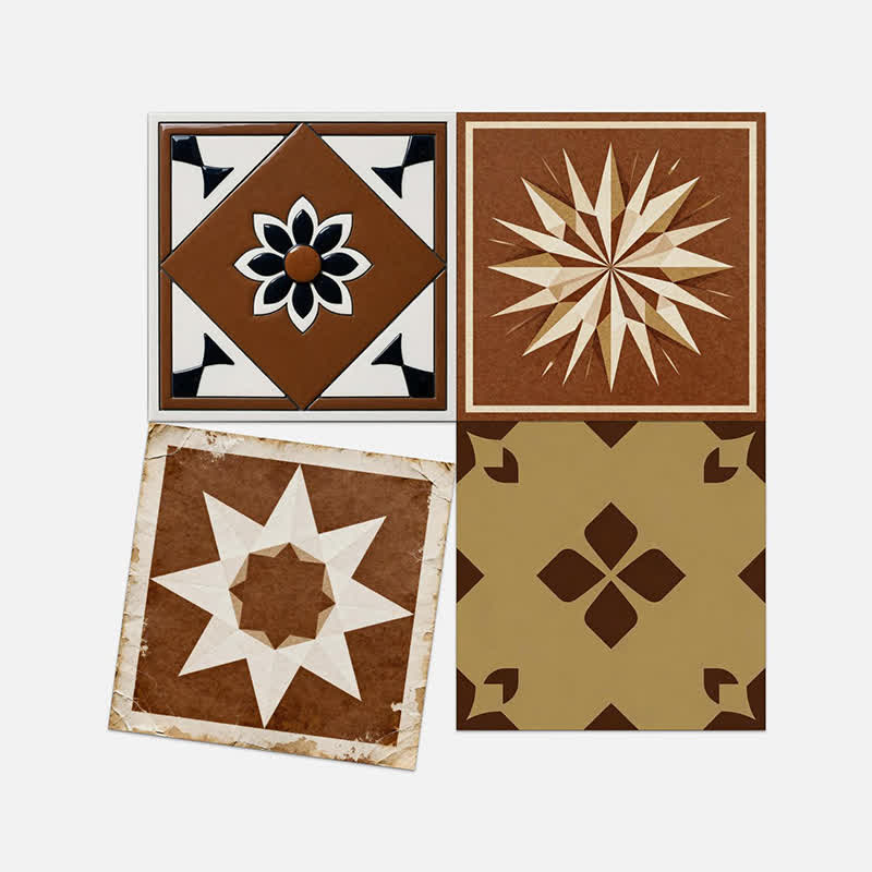 Stickers muraux géométriques marron à décoller et à coller (24 pièces) - image 11