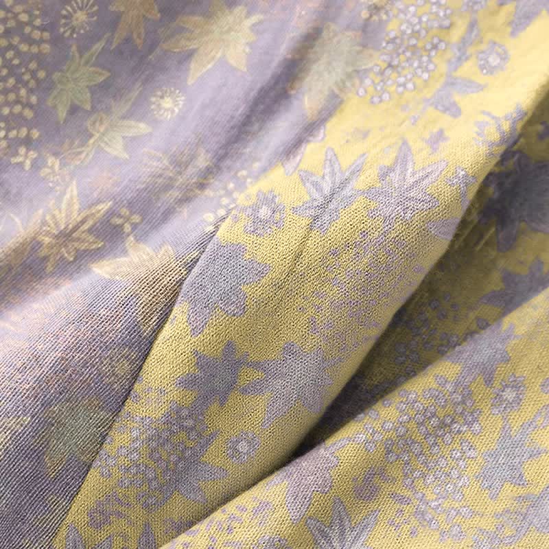 Peignoir de style kimono confectionné en tissu de coton botanique double couche - image 6
