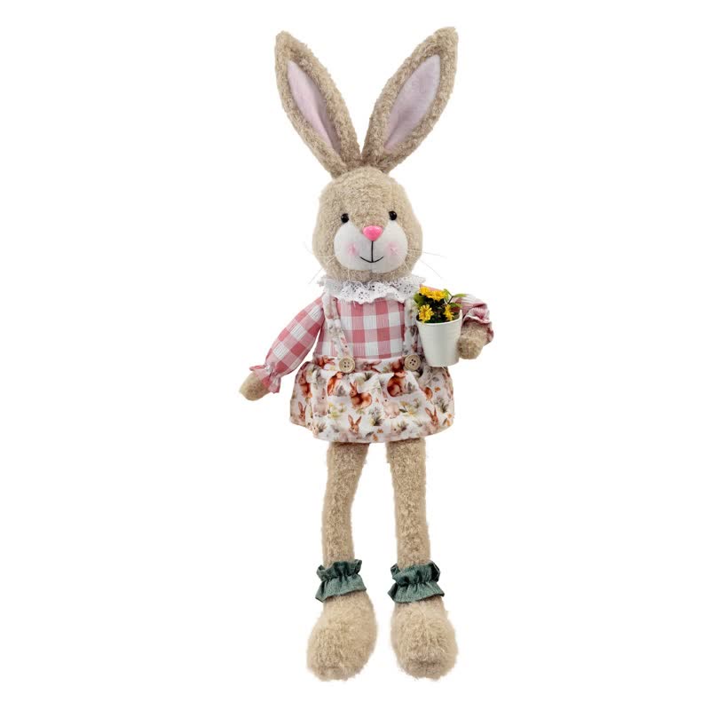 Figurine en peluche d'un lapin assis dans un style maison de campagne - image 16