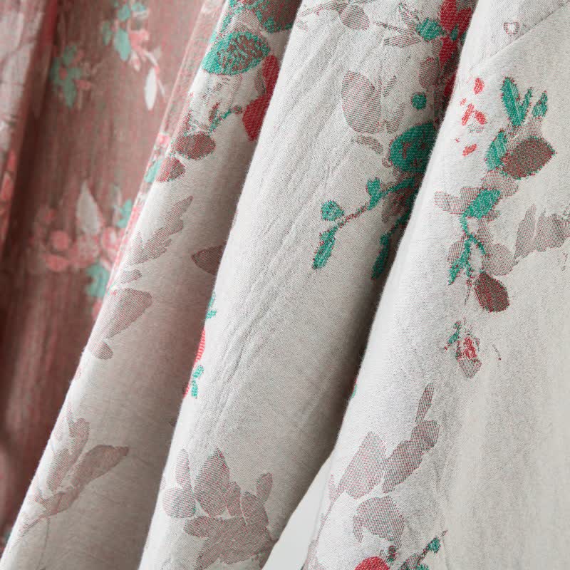 Peignoir de style kimono en gaze de coton à motif floral vintage - image 13