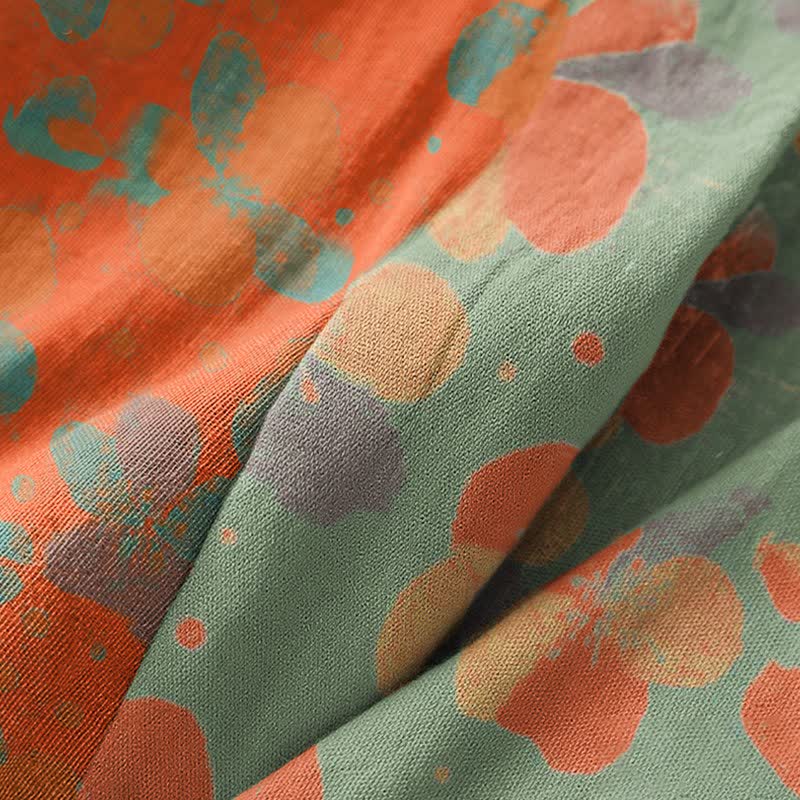 Peignoir de style kimono en gaze de coton à motifs floraux artistiques - image 6