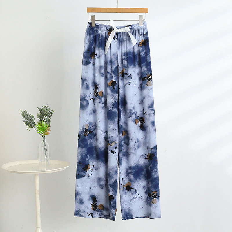Ensemble pyjama en batik bleu composé d'un débardeur et d'un pantalon - image 5