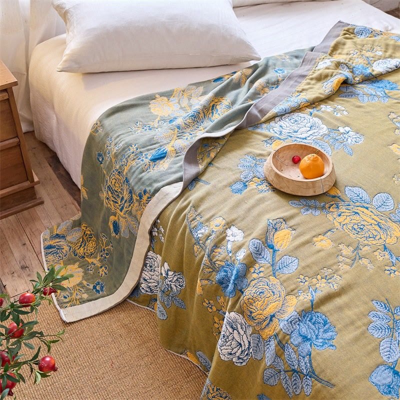 Couette jacquard rose en pur coton - image 4